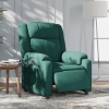 Sillón reclinable eléctrico tela verde oscuro