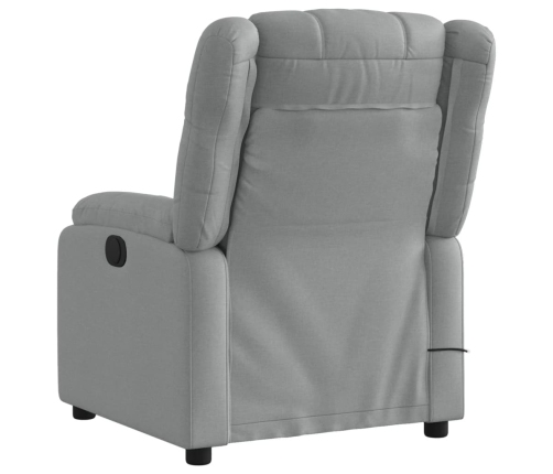 Sillón reclinable de masaje eléctrico tela gris claro