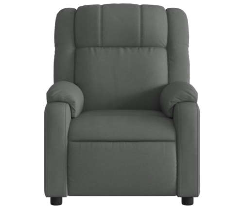 Sillón reclinable de masaje eléctrico tela gris oscuro