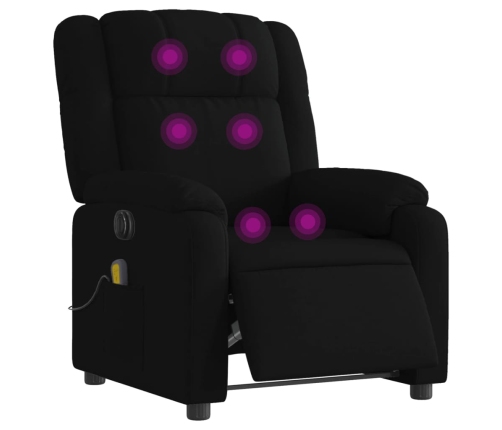 Sillón reclinable de masaje eléctrico tela negro