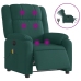 Sillón reclinable de masaje eléctrico tela verde oscuro