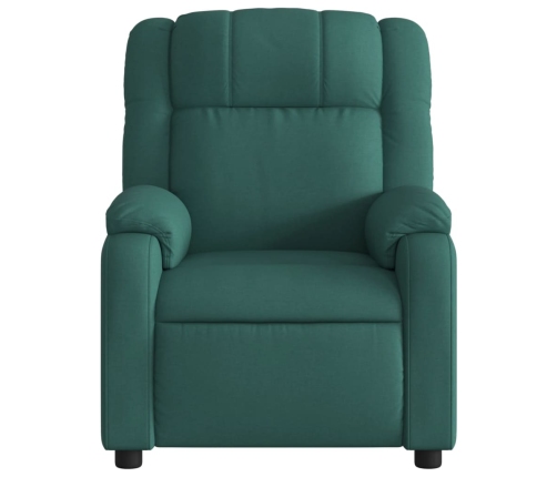 Sillón reclinable de masaje eléctrico tela verde oscuro