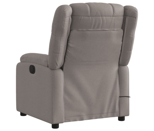 Sillón reclinable de masaje eléctrico tela gris taupe