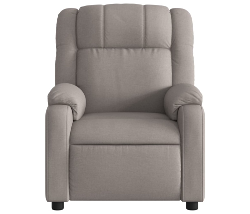 Sillón reclinable de masaje eléctrico tela gris taupe