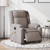 Sillón reclinable de masaje eléctrico tela gris taupe