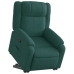 Sillón reclinable elevable tela verde oscuro