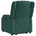 Sillón reclinable elevable tela verde oscuro