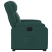 Sillón reclinable elevable tela verde oscuro