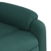 Sillón reclinable elevable tela verde oscuro