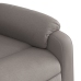 Sillón reclinable elevable tela gris taupe