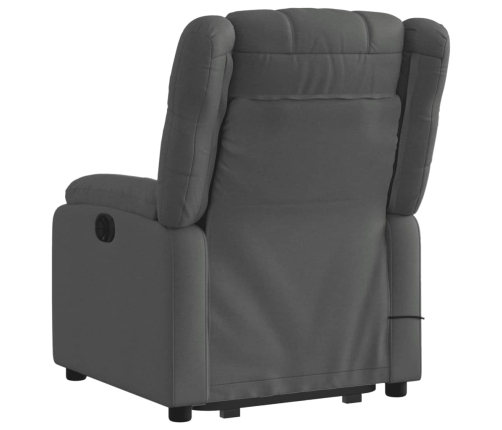 Silla de masaje reclinable de pie de tela gris oscuro