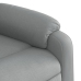 Sillón eléctrico reclinable elevable de tela gris claro