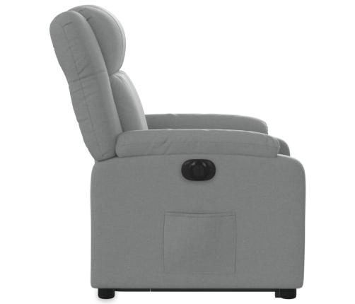 Sillón eléctrico reclinable elevable de tela gris claro