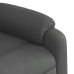 Sillón eléctrico reclinable elevable de tela gris oscuro