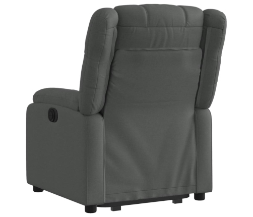 Sillón eléctrico reclinable elevable de tela gris oscuro