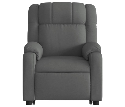 Sillón eléctrico reclinable elevable de tela gris oscuro