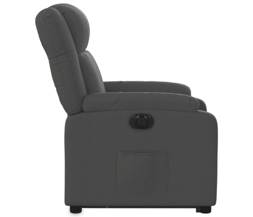 Sillón eléctrico reclinable elevable de tela gris oscuro