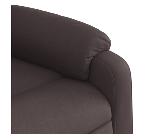 Sillón eléctrico reclinable elevable de tela marrón oscuro