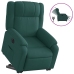 Sillón eléctrico reclinable elevable de tela verde oscuro