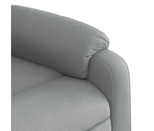 Sillón de masaje eléctrico reclinable elevable tela gris claro