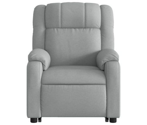 Sillón de masaje eléctrico reclinable elevable tela gris claro