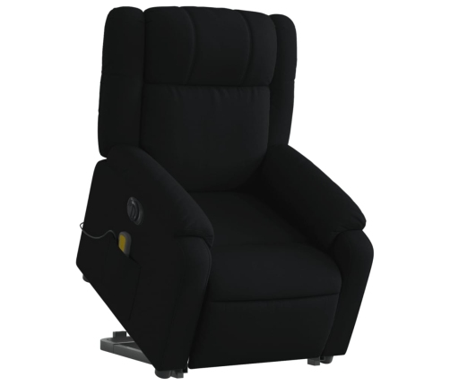 Sillón de masaje eléctrico reclinable elevable tela negro