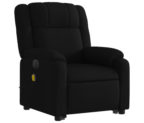 Sillón de masaje eléctrico reclinable elevable tela negro