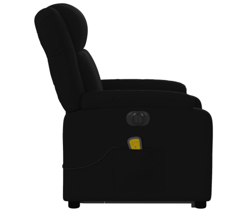 Sillón de masaje eléctrico reclinable elevable tela negro