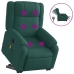 Sillón masaje eléctrico reclinable elevable tela verde oscuro