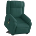 Sillón masaje eléctrico reclinable elevable tela verde oscuro