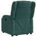 Sillón masaje eléctrico reclinable elevable tela verde oscuro