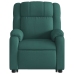 Sillón masaje eléctrico reclinable elevable tela verde oscuro