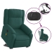 Sillón masaje eléctrico reclinable elevable tela verde oscuro