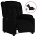 Sillón reclinable eléctrico de cuero sintético negro