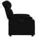 Sillón reclinable eléctrico de cuero sintético negro