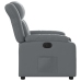 Sillón reclinable eléctrico de cuero sintético gris