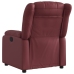 Sillón reclinable eléctrico de cuero sintético rojo tinto