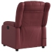 Sillón masaje reclinable eléctrico cuero sintético rojo tinto