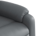 Sillón reclinable elevable cuero artificial gris