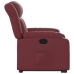 Sillón reclinable elevable cuero artificial rojo tinto