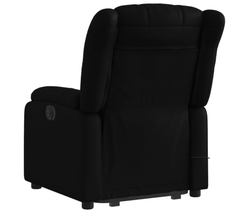 Sillón reclinable de masaje de pie cuero artificial negro