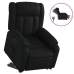 Sillón reclinable elevable eléctrico de cuero sintético negro