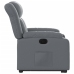 Sillón reclinable elevable eléctrico de cuero sintético gris