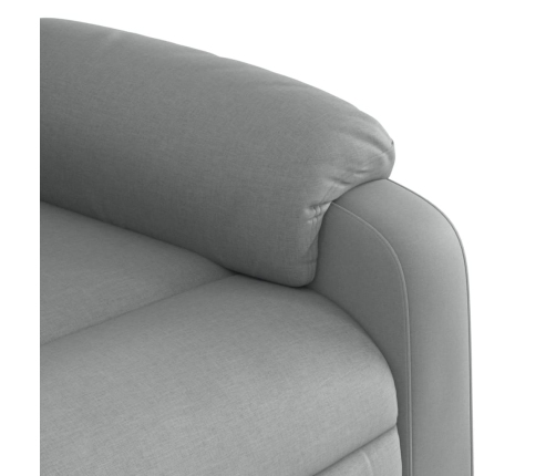 Sillón reclinable eléctrico tela gris claro