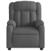 Sillón reclinable eléctrico de tela gris oscuro