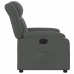 Sillón reclinable eléctrico de tela gris oscuro