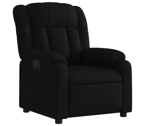 Sillón reclinable eléctrico de tela negro