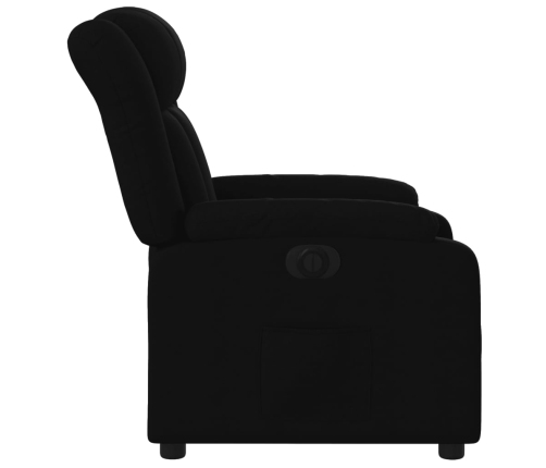 Sillón reclinable eléctrico de tela negro