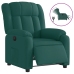 Sillón reclinable eléctrico tela verde oscuro