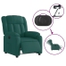 Sillón reclinable eléctrico tela verde oscuro